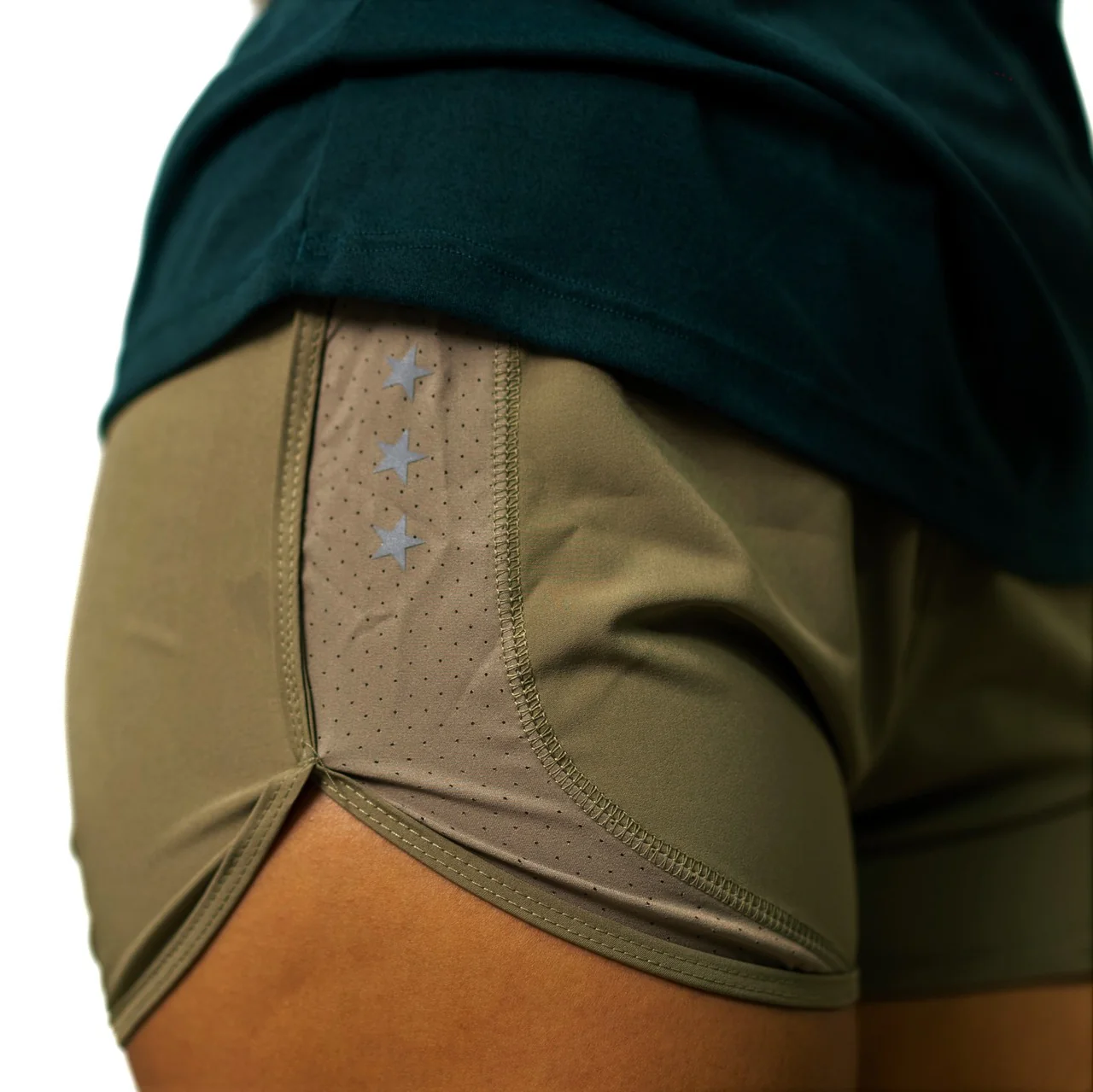 Calçãozinho Athleta Soft 23 Micro Fibra Fem Verde Army - Image 3