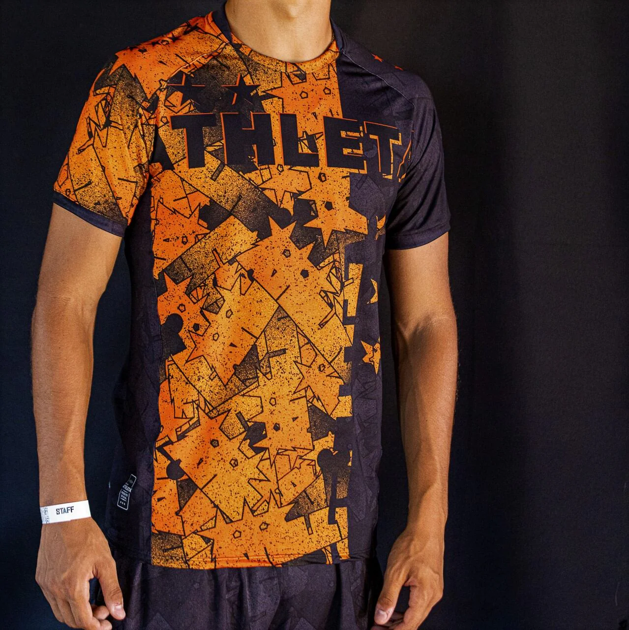 Camisa Linha Athleta Free 23 - Preto com Laranja - Image 4