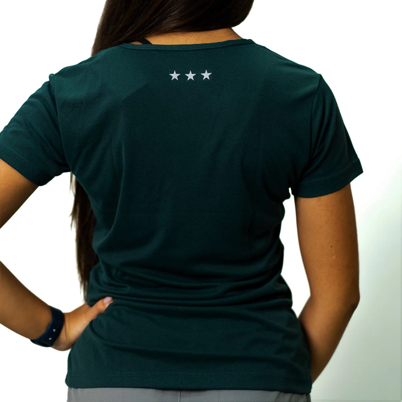 Camiseta Athleta Soft 23 Amini Crepe Fem Verde Escuro - Image 3